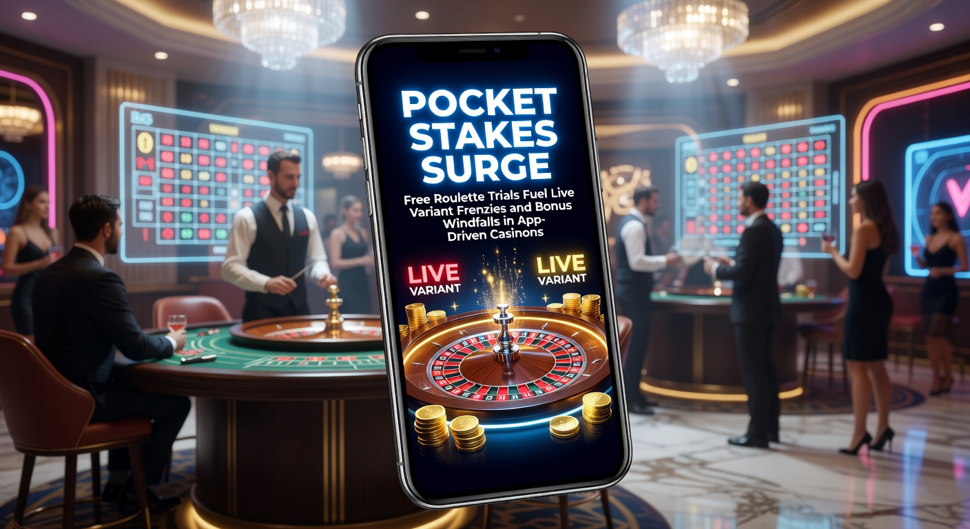 Vibrant mobile screen showing a live roulette wheel spinning with free trial overlays and bonus notifications popping up in a casino app