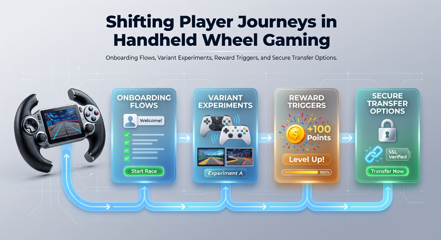 Mobile screen displaying a handheld wheel gaming app interface with onboarding prompts and wheel variant options